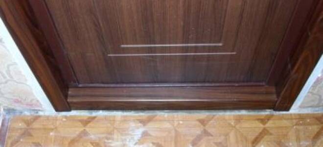 Как зацементировать порог входной двери?